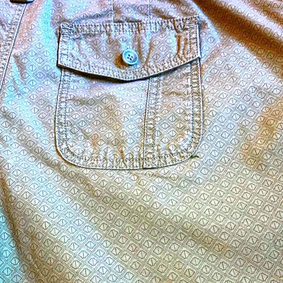 EDDIE BAUER Shorts Green Geometric Pattern Womens Plus Size 14 - Picture 5 of 9